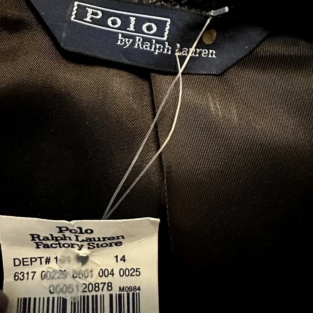 NWT Polo Ralph Lauren Blazer Suit Herringbone 3-Button Front Notch Lapel Gray XL